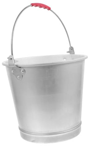 Mikinona Seau En Aluminium Épais 9 L, Seau Multi-usages Résistant à La Corrosion Et à La Déformation, Format 28 Cm, Pour Ferme, Plage Et Usage Domestique