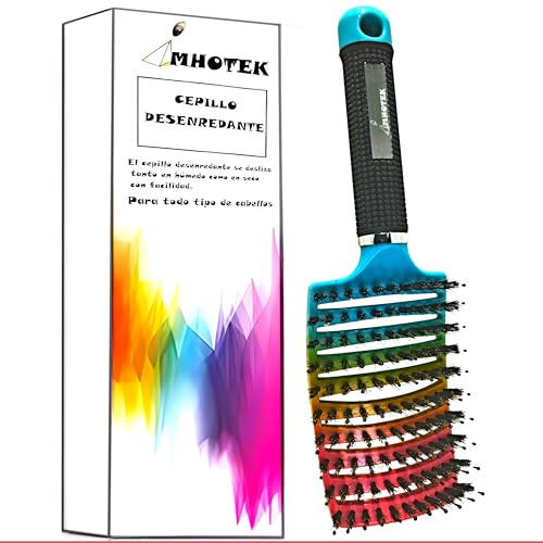 IMHOTEK Cepillo de Pelo profesional alisador,peine de peliqueria perfecto para cabellos rizado,Peine Antitirones desenredante Masaje Curvo,Ventilado, Secado Más Rápido,sin Encrespamiento,antirotura
