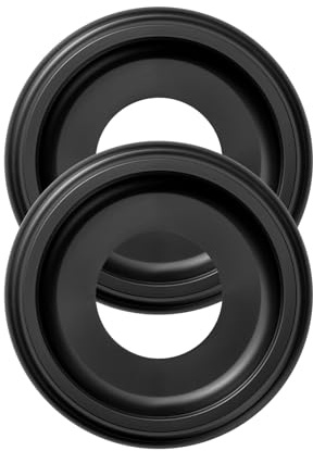 ELFCAB 2 Pack Black Molded Nylon Ceiling Medallion for Light Fixtures and Ceiling Fans 10OD x 4ID x 1P (Fits Canopies up to7-1/4)