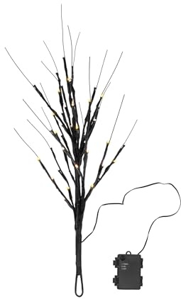 Spetebo LED Lichterzweig 60 cm für Außen und Innen Batterie betrieben - 54 LED - Deko Baum warm weiß beleuchtet mit Timer - Weihnachten Advent Winter Deko Beleuchtung für Garten