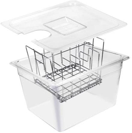 Goufride Sous Vide Cooker Machine 11L Container with Stainless Steel Rack Detachable Dividers Separator