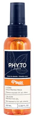 Phyto Paris - PhytoPlage - Huile Protectrice Cheveux - Soin Cheveux Exposés au Soleil - Enrichi en Calendula - Protège, Nourrit, Réhydrate et Répare - Apporte Brillance - Soin sans Rinçage Filtre UV