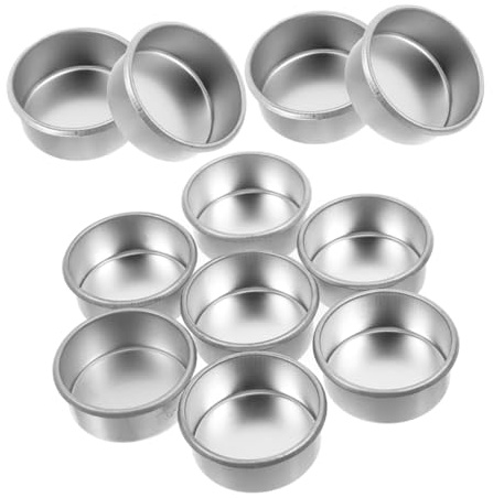 Lot de 15 Coupelles à Bougie Chauffe-Plat en Fer Style Minimaliste | Argenté, Design Polyvalent, Facile à Nettoyer, pour Décoration Intérieure et Mariages