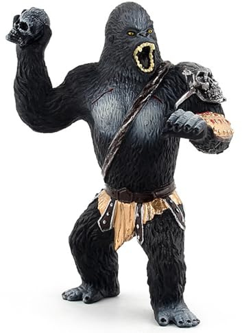 YORISMAL Braunes Kong Spielzeug, Gorilla Kong Figuren, Wildtiermodelle, Mythischer Kong, Monster Ornamente, Kindergeschenke