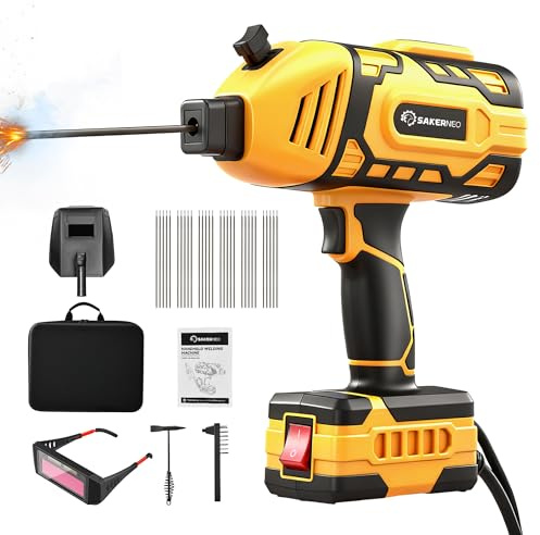 SakerNeo Portable Handheld Welding Machine 110V with IGBT Inverter, 5-Level Adjustable Current 20-120A, Compact Lightweight Design for Stick Welder, DIY Projects, and Professional Use (YELLOW)