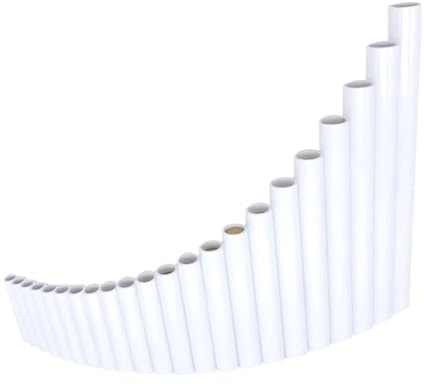 Panflöte Für Erwachsene 22 Röhren ABS Kunststoff Panflöte G Tonart Handgefertigtes Instrument Für Die Linke Und Rechte Hand(White Right)