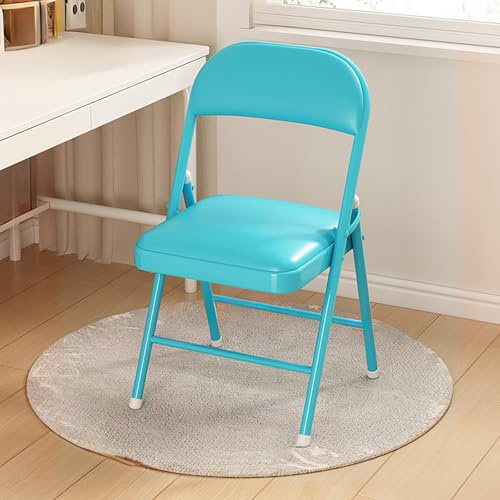Sedie pieghevoli impilabili con spessa seduta imbottita, struttura in metallo, sgabello portatile per ufficio, soggiorno, feste, sala studio, grigio (confezione da 2, lunghezza 40 cm, larghezza 40 cm