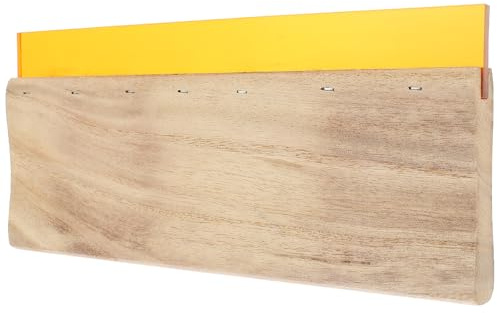 jojofuny Raspador de Serigrafía de Caucho y Mango de Madera 24 Cm, Escobilla de Tinta Duradera para Impresión Manual en Tela, Herramienta para Serigrafía y Accesorios de Grabado