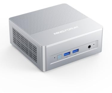 Mini PC MINISFORUM X1-Lite 255 avec AMD Ryzen 7 255 (8C/16T), RAM DDR5 & SSD M.2 Slots, Sorties vidéo 4K HDMI 2.1/DP 1.4/USB 4.0, LAN 2,5 GHz, Wi-Fi6e, BT 5.2 et Carte Graphique AMD Radeon 780M