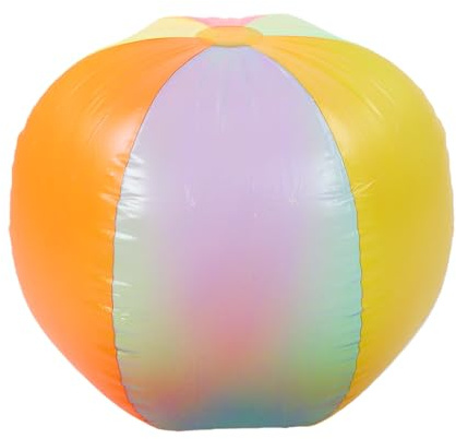 Dilwe Pallone da Spiaggia Gonfiabile Gigante da 80 Cm, in PVC Spesso Dai Vivaci Colori Arcobaleno, Ideale per Piscina, Giochi in Spiaggia, Prato e Picnic, con Valvola di Gonfiaggio