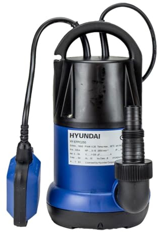 HYUNDAI HY-EPPC250 Bomba Sumergible Aguas Limpias, 230 V, Azul Marino y Negro