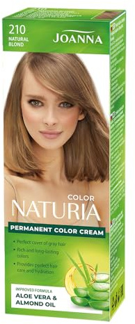 Naturia Permanent Haarfärbe-Creme - All das Gute aus Milchproteinen & Pfirsichextrakt - Haarfarbe in Premium-Qualität - Natürlicher Look - Lange Haltende Haarfarbe – Natural Blond - 100g