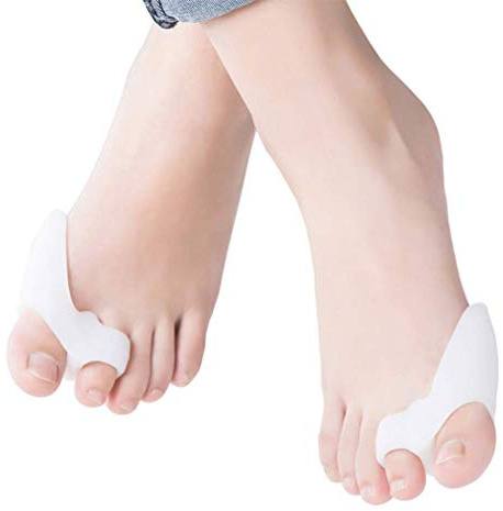 Bonvie.shop Hallux Valgus Silikon Zehenspreizer Zehenkorrektur Schiene Ballenschutz 4 Stück
