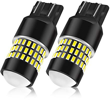 LncBoc 7440 Ampoules LED W21W 78SMD 3014 Avec Lentille de Projecteur Super Lumineux 1800LM Pour Voiture Auto Parking Reverse Feux Xenon Blanc 6500K 2PCS