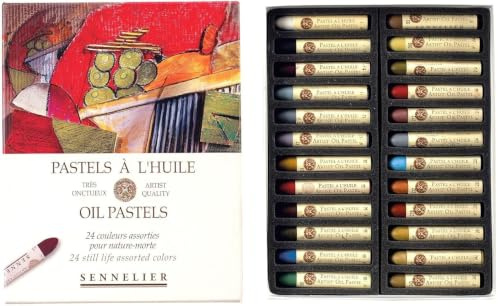 Sennelier Pastels Oil 24 Farben Stillleben - Künstlerische Qualität (Frankreich Import) Made in France