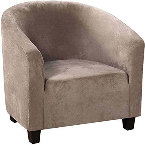 BXFUL Sesselhussen Sesselbezug Stretch Elastisch Sofahusse Sofabezug Sesselschoner Couch Husse Sofaüberwurf für Clubsessel Loungesessel Cocktailsessel (Braun 1)