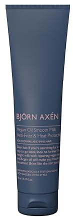 BJORN AXEN Crema para peinar leche suave con aceite de argán, 150 ml, reduce el cabello encrespado, aumenta la elasticidad para obtener resultados suaves y brillantes, dermatológicamente probado