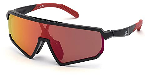 adidas SP0017 Brille, Schwarz, Einheitsgröße für Herren, Schwarz, Einheitsgröße