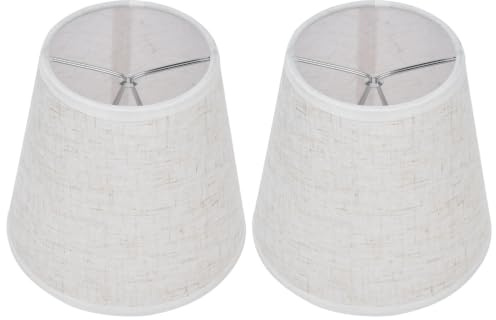 Pantalla, 2 Piezas De Tela De Lámpara De Mesa Con Clip En La Cubierta De La Pantalla, Para Bombillas E14, Bombillas De Vela, Para Lámparas De Pie, Lámparas De Mesa, Candelabros, Lámparas De(PT13)