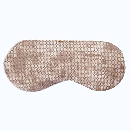 Coussin pour les yeux, masque rafraîchissant et coussin rafraîchissant pour les yeux, alternative naturelle au masque en gel avec graines de lin (shabby-chic gris-beige)