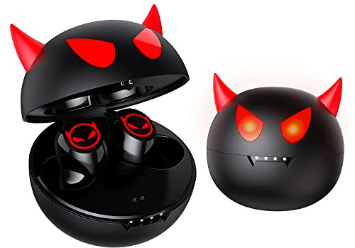 Instiwitt Kids Wireless Earbuds - Cartoon Fun Bluetooth Headphones - Noise Cancelling, Up to 32 Hours of Music Playback, IPX5 Water Resistant, Built-in Microphone, Slim and Small for Workout Work
