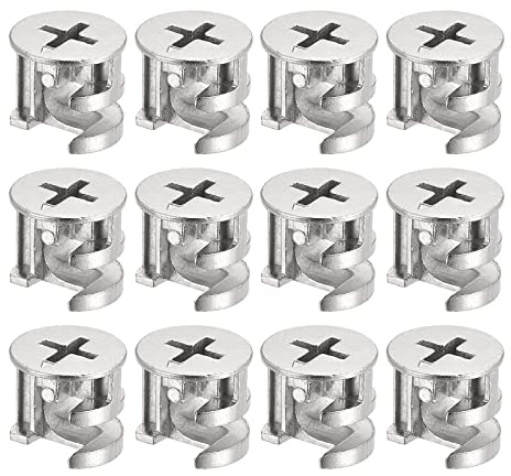sourcing map Cam Lock Nut for Furniture, 36pcs 15x13.5mm Joint Connector Locking Nuts Furniture Connecting Cam Fittings