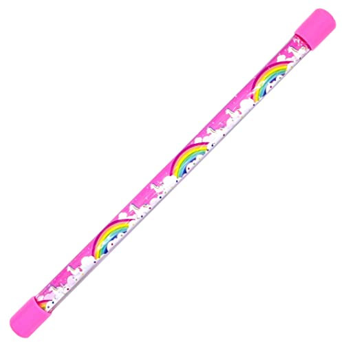 MonkeyToys Magischer Einhorn Regenbogen Prinzessin Zauberstab - Glitzer Stab Glitter Mädchen Pink Kinder Fee Kostüm Fasching Karneval Elfe Tanzstab Wirbel