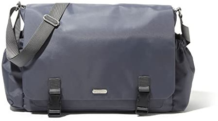 Baggallini Damen Essential Laptop Messenger, Dunkles grau