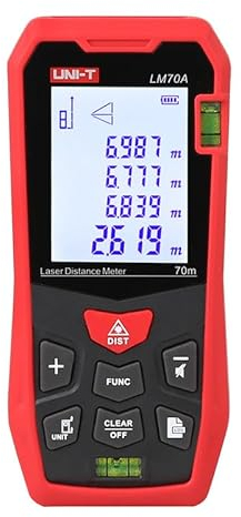UNI-T Laser-Entfernungsmesser LM50A LM70A LM100A LM120A Laser Entfernungsmesser Digitaler Entfernungsmesser Maßband (LM70A)