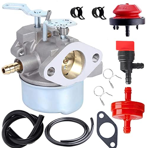 Ewillownm Compatible avec le carburateur HMSK80 pour Tecumseh 640349 ST824 640052 ST1032 LH318SA 924082 Ariens ST624 Convient pour les machines de jardin 31AE640F000 31AE665E118 Souffleuse à neige