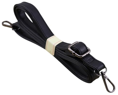 GYWHOOFT 85-150 cm Correa de hombro con piel, correa de hombro desmontable ajustable correa de hombro para bolso bandolera o bolso bandolera (negro)