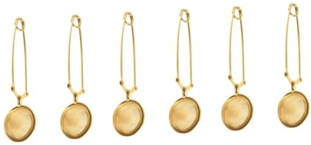 Cabilock 3 Juegos De Coladores De Té Filtros De Té Coladores De Té Para El Hogar Accesorios De Té Fácil De Limpiar Diseño Moderno Dorados 2 Piezas X 3