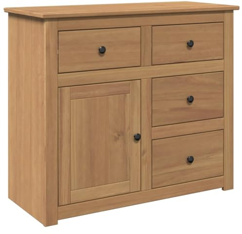 vidaXL Sideboard mit Schubladen Panama 93x40x80 cm Massivholz Kiefer