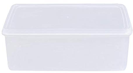 Panera de plástico transparente con tapa para organizar el hogar, cocina, capacidad de 3,3 L