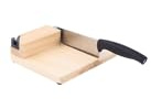 Biltong Cutter with Stainless Steel Guillotine Blade – Wooden Bamboo Base, Built-in Sharpener & Removable Knife – Jerky Slicer, Meat Cutter, Sausage & Charcuterie Prep Tool