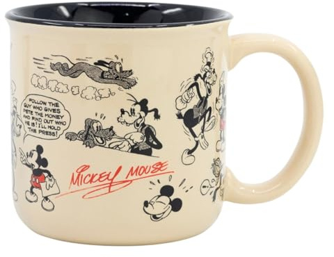 ms móvil shop Taza de Cerámica Desayuno MICKEY MOUSE 400ml Apto para Lavavajillas y Microondas para café, té, | Producto Oficial