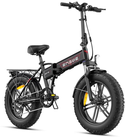 Fafrees ENGWE E Bike Klapprad, 20 Zoll Elektrofahrrad für Herren Damen mit 48V 13AH Akku, Max 120KM Elektrofahrräder, EP-2 Boost (Schwarz)