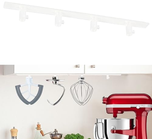 PQPO Paquete de 4 soportes para batidora compatibles con accesorios de batidora Kitchen Aid (transparente)