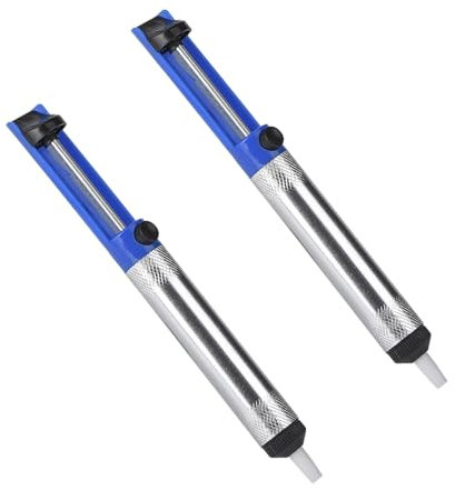 2 Pack Desoldering Pump, Blue Solder Sucker Tool, Desoldering Vacuum Pump for Soldering Accessories