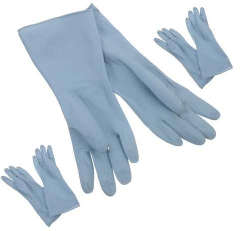 OUNONA 3paare Putzhandschuhe Wiederverwendbar Für Küche Haushaltsreinigung Wäschewaschen Schützende Handschuhe Gegen Wasser Und Spülmittel Robust Und Hautfreundlich