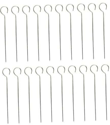 Toyvian 20piezas Brochetas De Acero Inoxidable Reutilizables Brochetas Prácticas Para Barbacoa Herramientas Para Asar Pollo Accesorios Para Asar Carne Asador Para Fiestas Al Aire