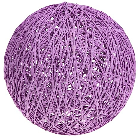UKCOCO Pantalla Hecha de Papel Púrpura de Ratán en Forma de Bola de Lámpara de Techo Iluminación Decorativa y Protección de Lámparas Adecuada para Salas