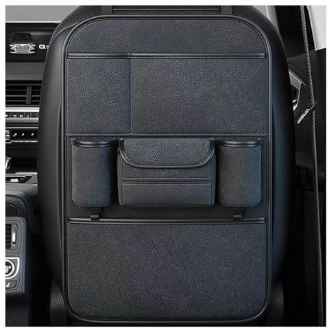 NISMIA Auto Rücksitz Organizer FüR Mercedes CLA Class 180, Rückenlehnenschutz Organizer, Rücksitzschoner Kinder mit Tablet Fach, Auto Organizer Kinder Leicht Zu Reinigen(Quality Black,One Storage)