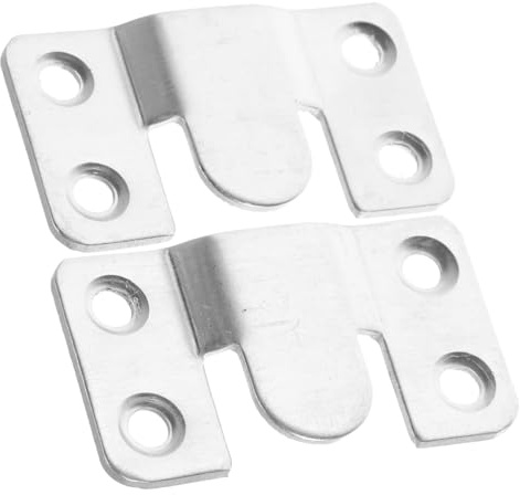 NUOBESTY 2 pièces Supports de Fixation Murale Acier Inoxydable Crochets pour Cadre Photo et Miroir Supports Encastrés Interlockables pour Montage Sécurisé des Tableaux et Meubles