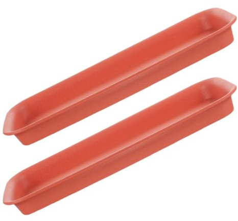 SHINEOFI Sottovaso Rettangolare Rosso in Plastico 2 Pezzi per Vaso | Piante e Fioriera, Aiuta a Trattenere Terreno, Uso Domestico e Progetti di Giardinaggio