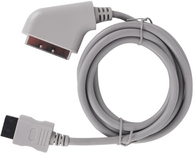 DUZEPA 1,8 m RGB Scart HD AV-ersättningskabel – grå för Wii/Wii U