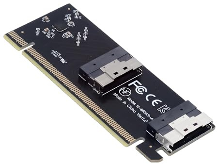 Cablecc 74-poliger Dual Slimline SFF-8654 Low Profile auf PCIE4.0 PCIE 16X Express 3.0 Raid Card VROC Raid0 Hyper Adapter