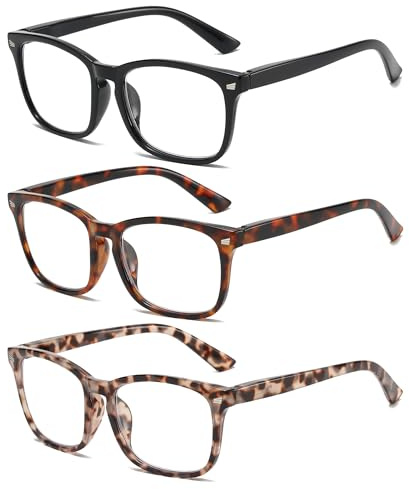 ZXYOO 3 paia occhiali da lettura donna con protezione luce blu, stile alla moda e comfort ottimale