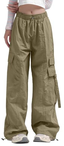 Generico Pantaloni Donna Trekking Estivi Pantalone Palestra Cargo Protezioni Baggy Estivo Jogger Push Up Harem Lavoro Sportivi Impermeabili Palazzo Wide Leg Sweatpants