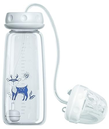Anti-Kolik Flaschen, 240ml Anti-Colic Babyflasche Auslaufsicher Babyflaschen Mit Sauger Und Strohhalm Kinder Strohhalmbecher Für Jungens Mädchen Unterwegs Outdoor Reisen Und Picknick